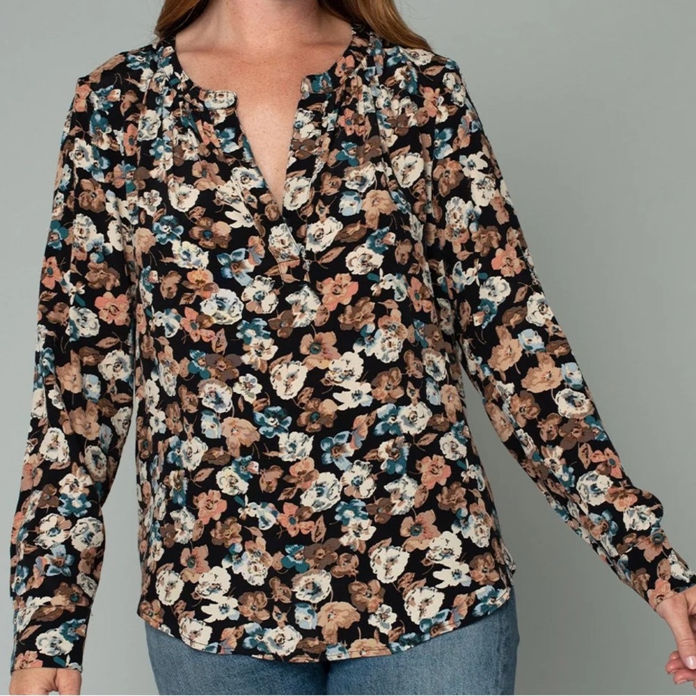Lovestitch Autumn Floral Blouse NWT